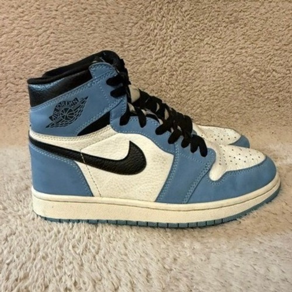 Nike Air Jordan 1 Retro High Blue Black White Shoes 555088-134 Womens 7.5 NO BOX - Picture 1 of 9